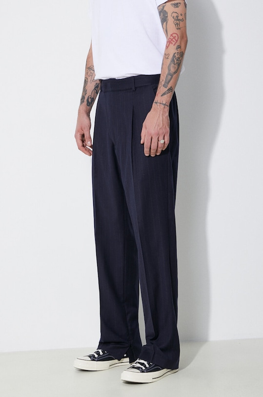 424 wool trousers Straight Leg Pants navy FF4SMT10BP.TR351.560