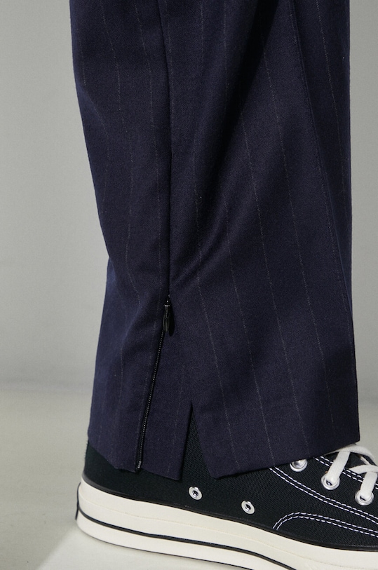424 wool trousers Straight Leg Pants FF4SMT10BP.TR351.560 navy