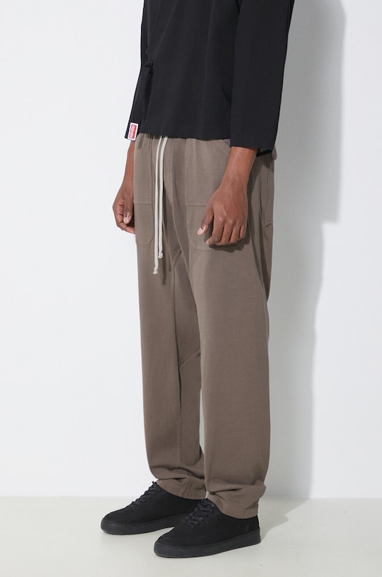 Rick Owens pantaloni da jogging in cotone marrone DU01D1370.RIG.34