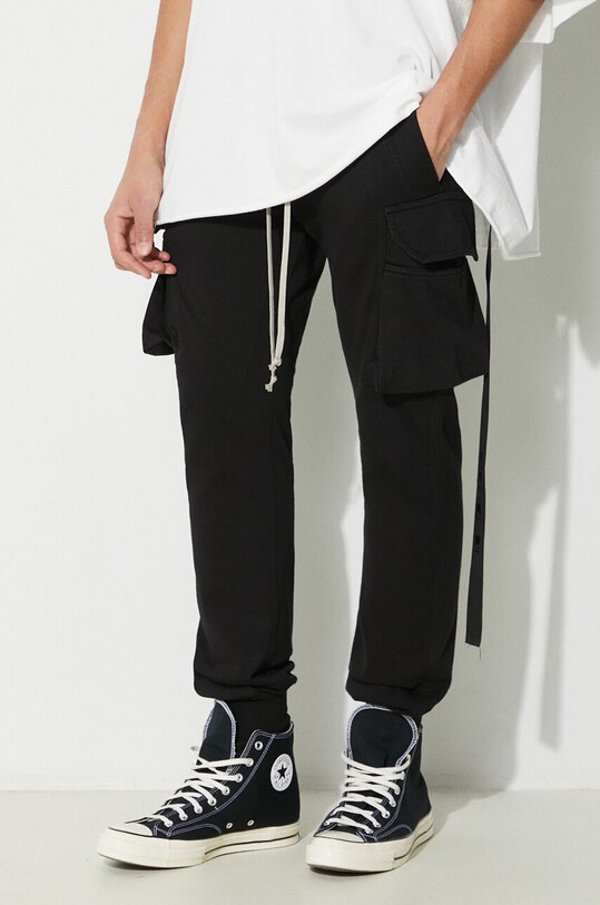 Bavlněné tepláky Rick Owens Knit Pants Mastodon Cut černá DU01D1386.RIG.09