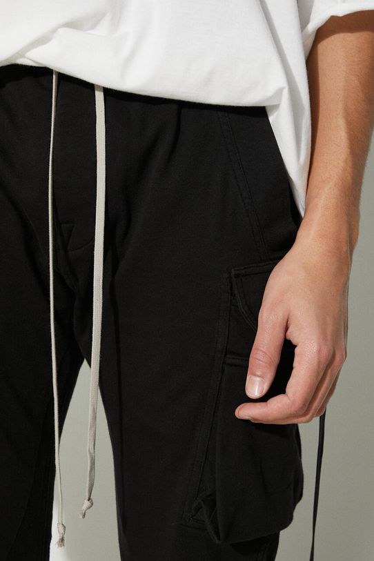 Rick Owens pantaloni da jogging in cotone Knit Pants Mastodon Cut DU01D1386.RIG.09 nero