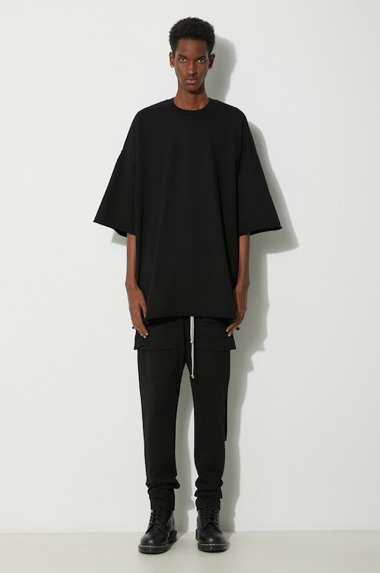 Rick Owens cotton trousers Knit Pants Creatch Cargo Drawstring DU01D1376.RIG.09 black SS24