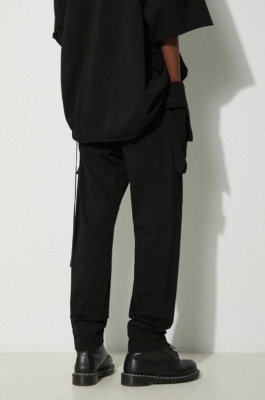 Îmbrăcăminte Rick Owens pantaloni de bumbac Knit Pants Creatch Cargo Drawstring DU01D1376.RIG.09 negru