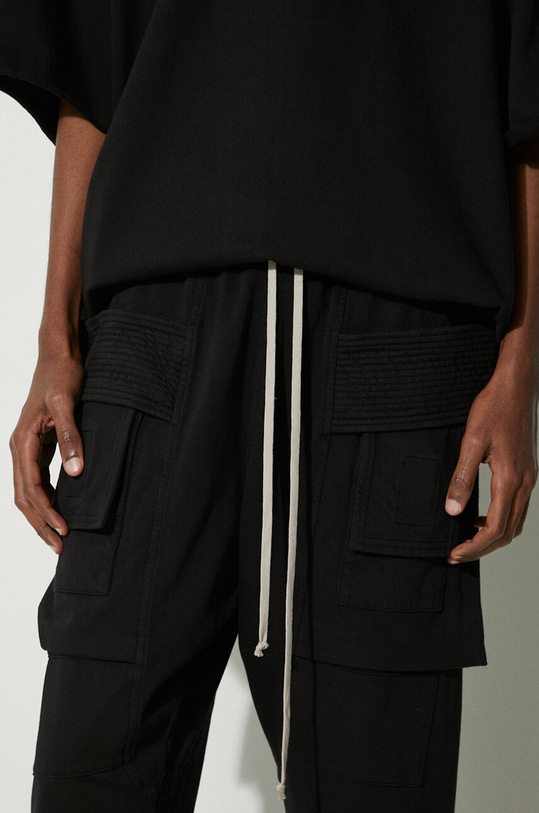 Rick Owens cotton trousers Knit Pants Creatch Cargo Drawstring black DU01D1376.RIG.09