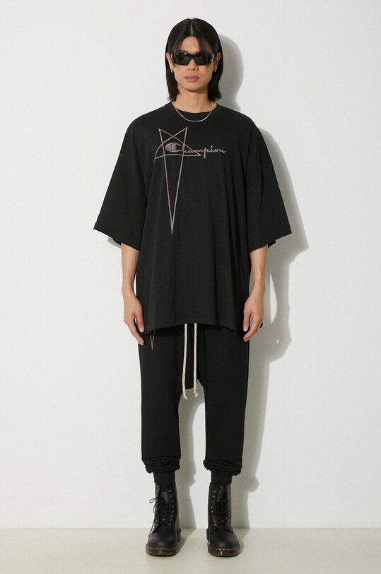 Nohavice Rick Owens x Champion Prisoner Drawstring CM01D9245 čierna SS24