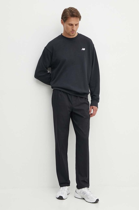 New Balance pantaloni Twill Straight Pant 30" MP41575BK negru SS24