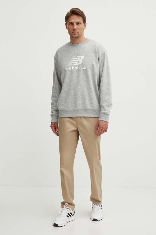 New Balance pantaloni Twill Straight Pant 30" MP41575SOT bej SS24