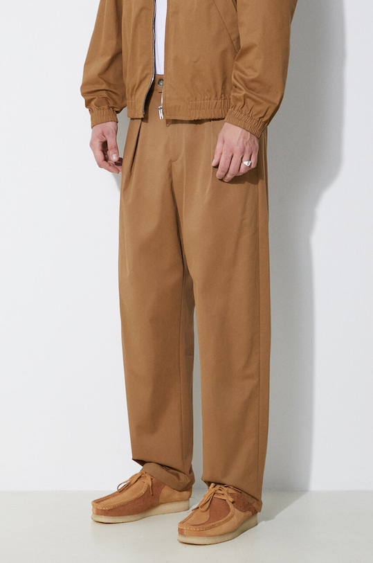 Βαμβακερό παντελόνι A.P.C. καφέ COGXS.H08428.CAB