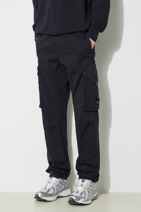 C.P. Company trousers Stretch Sateen Ergonomic Lens navy 16CMPA058A005694G