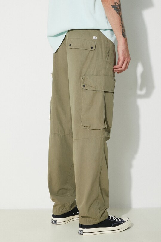 Clothing C.P. Company cotton trousers Rip-Stop Loose Cargo 16CMPA174A006272G green