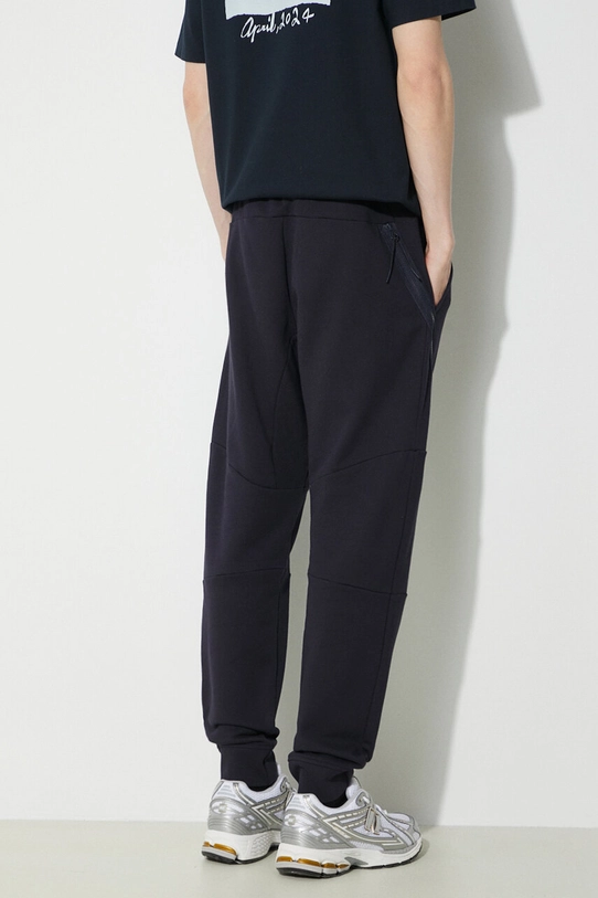 Abbigliamento C.P. Company pantaloni da jogging in cotone Diagonal Raised Fleece 16CMSP084A005086W blu navy