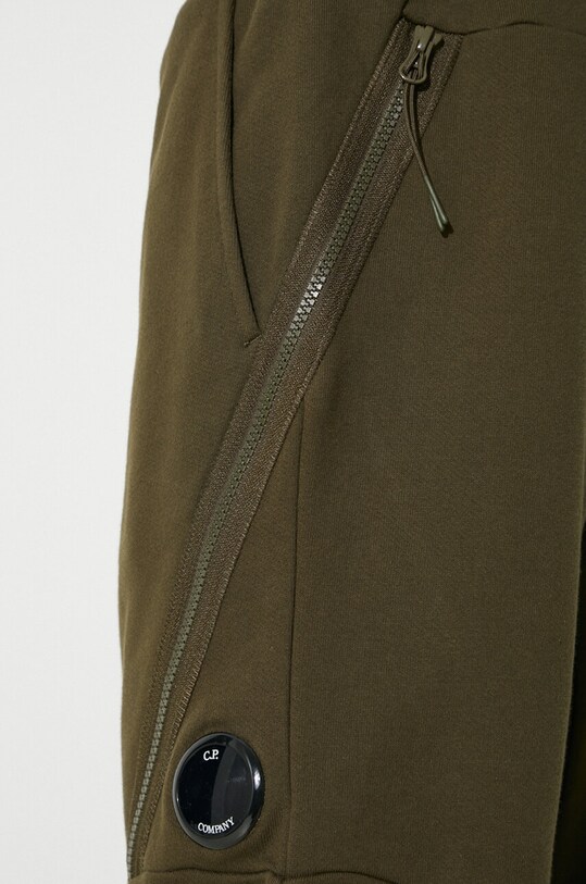 Хлопковые спортивные штаны C.P. Company Diagonal Raised Fleece 16CMSP084A005086W зелёный