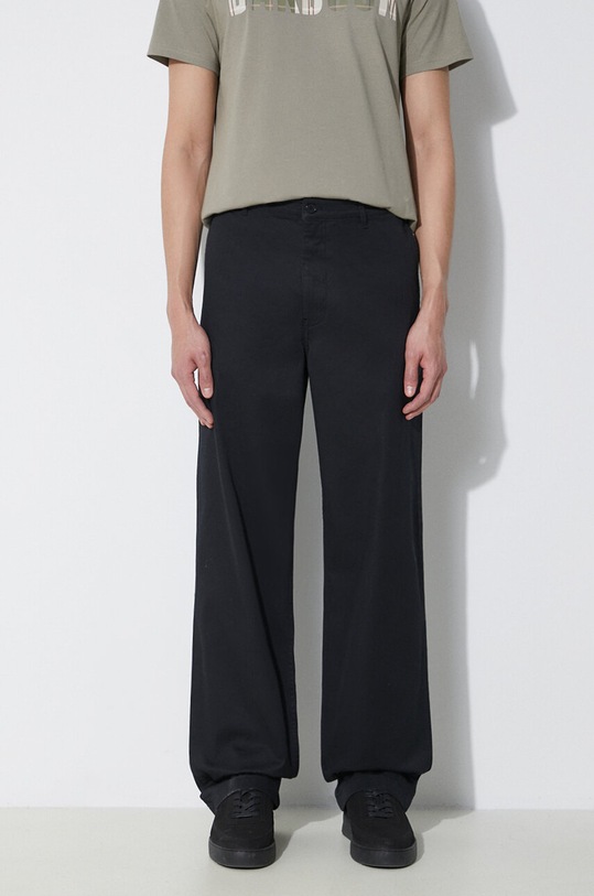 Wood Wood pantaloni Silas Classic cu elastan negru 10001601.5252