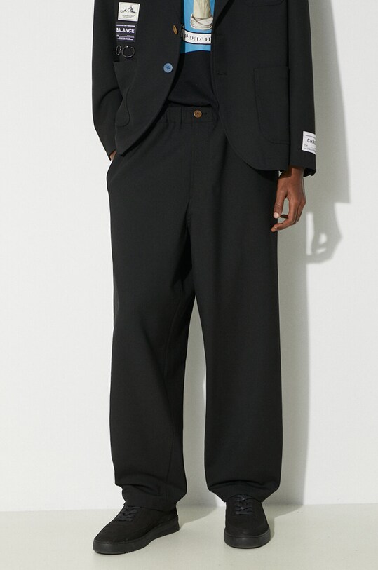 Undercover wool trousers Pants fabric black UC1D4510