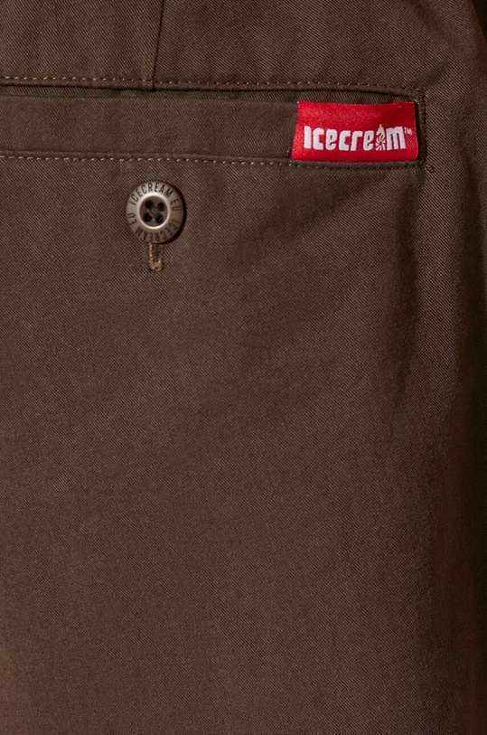 Памучен панталон ICECREAM Skate Pant IC24109 кафяв