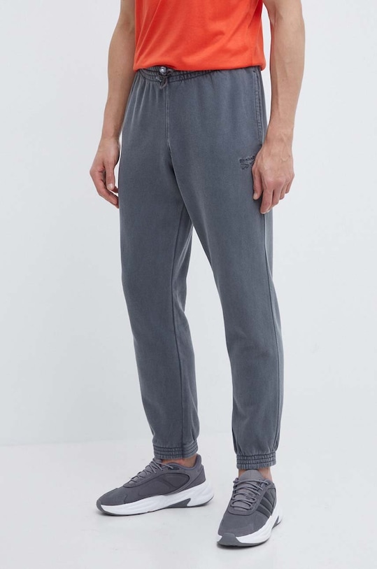 Reebok spodnie dresowe dzianina szary 100200154
