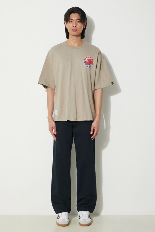 Nohavice Norse Projects Aros Regular Organic s elastanom tmavomodrá N25.0368.7004