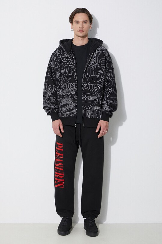 PLEASURES spodnie dresowe Onyx Sweatpants P24SP012.BLACK czarny SS24