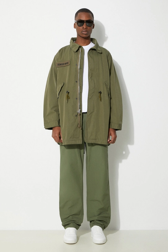 Bavlněné kalhoty Engineered Garments Fatigue Pant OR299.CT010 zelená SS24