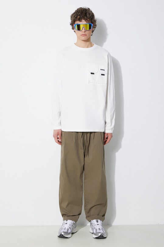 NEIGHBORHOOD trousers Baggysilhouette Easy Pants 241AQNH.PTM03 green SS24