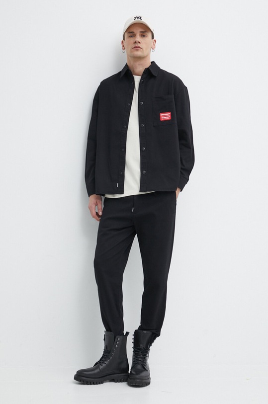 Sprayground pantaloni de bumbac SP330 negru SS24