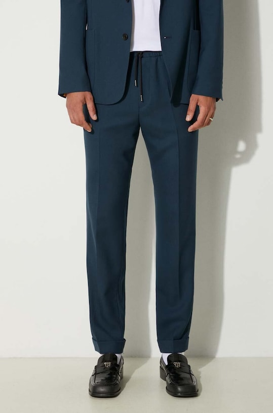 Paul Smith pantaloni in lana blu navy M1R.921T.G00001
