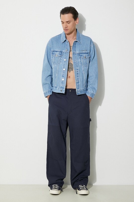 Engineered Garments spodnie bawełniane Painter Pant OR307.CT114 granatowy SS24