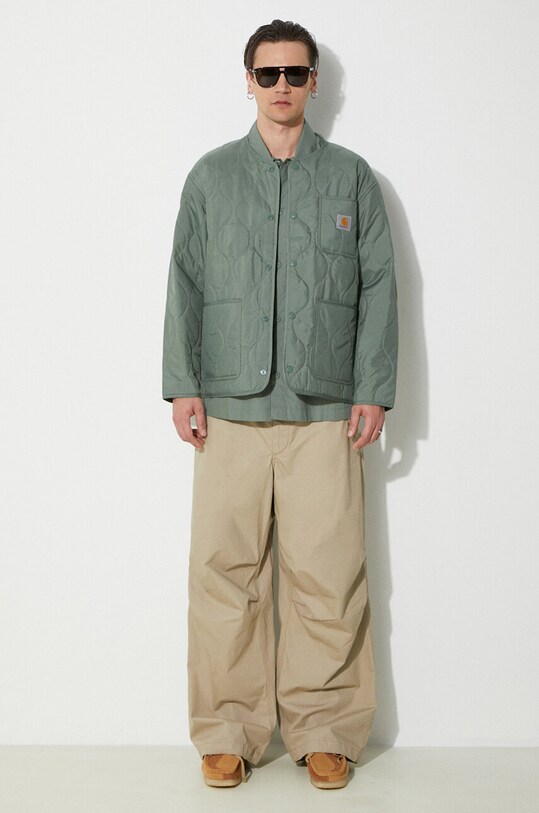 Bavlnené nohavice Engineered Garments Over Pant OR343.ZT154 béžová SS24