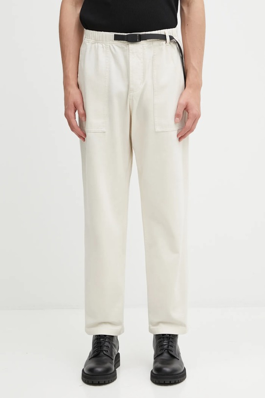 Gramicci spodnie bawełniane Loose Tapered Ridge Pant gładkie beżowy G114.OGT