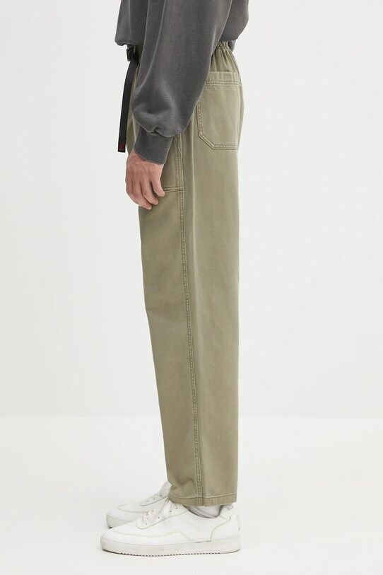 Памучен панталон Gramicci Loose Tapered Ridge Pant G114.OGT зелен SS25