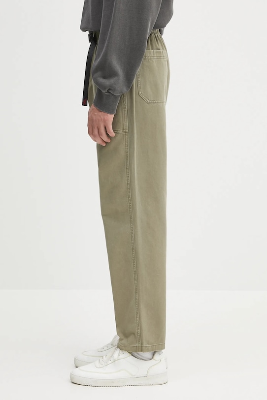Bavlněné kalhoty Gramicci Loose Tapered Ridge Pant G114.OGT zelená SS25