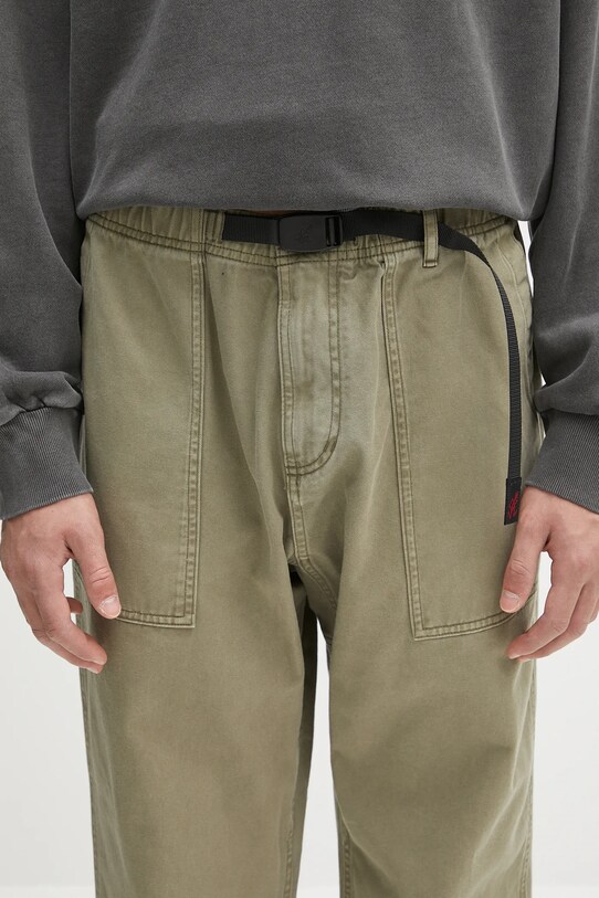 Памучен панталон Gramicci Loose Tapered Ridge Pant зелен G114.OGT