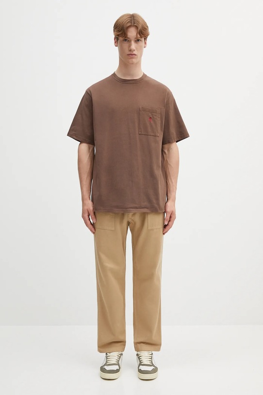 Gramicci pantaloni in cotone Loose Tapered Ridge Pant G114.OGT verde