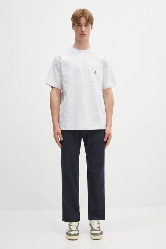 Βαμβακερό παντελόνι Gramicci Loose Tapered Ridge Pant G114.OGT σκούρο μπλε