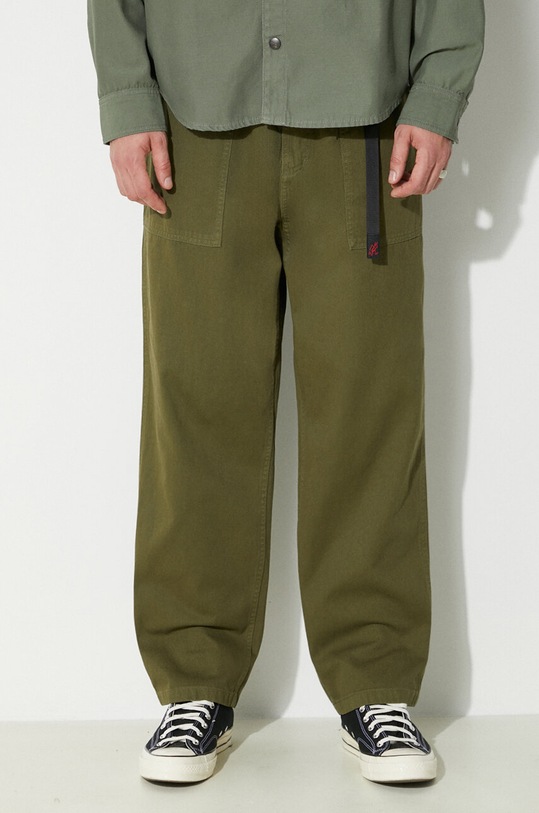 Gramicci spodnie bawełniane Loose Tapered Ridge Pant bawełna zielony G114.OGT
