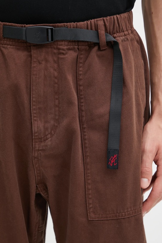 Gramicci spodnie bawełniane Loose Tapered Ridge Pant brązowy G114.OGT