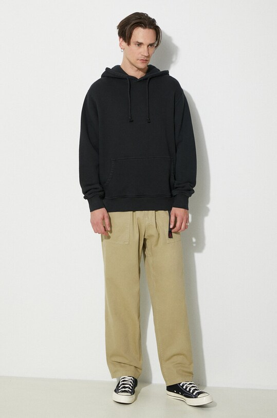 Бавовняні штани Gramicci Loose Tapered Ridge Pant G114.OGT зелений SS25