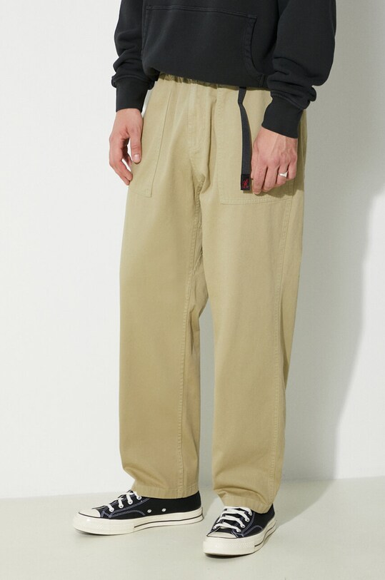 Бавовняні штани Gramicci Loose Tapered Ridge Pant зелений G114.OGT