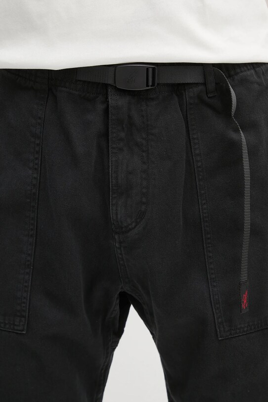 Gramicci pantaloni in cotone Loose Tapered Ridge Pant nero G114.OGT