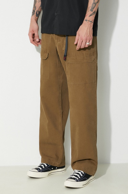 Gramicci pantaloni in cotone Canvas Eqt Pant verde G4SM.P004