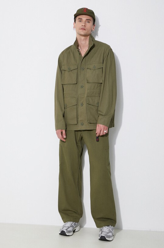 Хлопковые брюки Gramicci Rock Slide Pant G4SM.P087 зелёный SS24