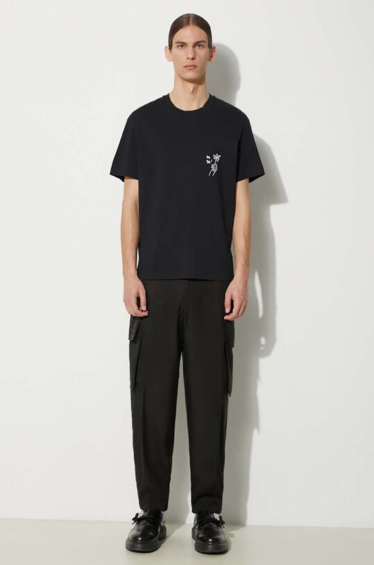 Neil Barrett pantaloni Fireman Loose Cargo Trousers MY30077B.Y032.001N negru SS24