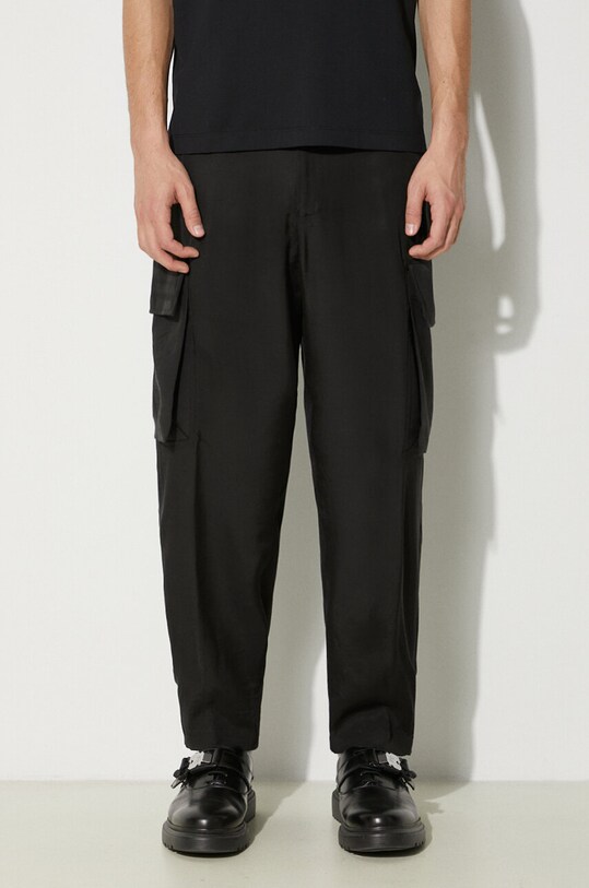 Neil Barrett pantaloni Fireman Loose Cargo Trousers negru MY30077B.Y032.001N