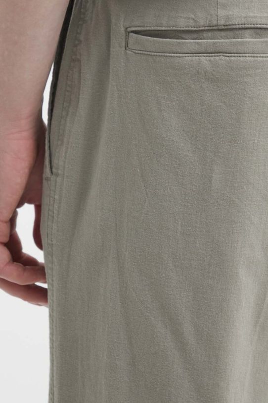 Nohavice s prímesou ľanu Abercrombie & Fitch zelená KI130.4037.332