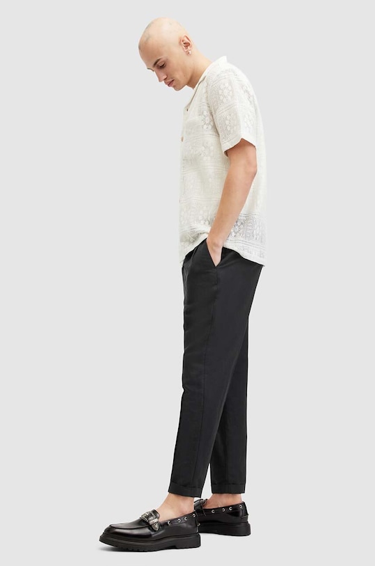 AllSaints vászon nadrág CROSS TALLIS TROUSER M006TA