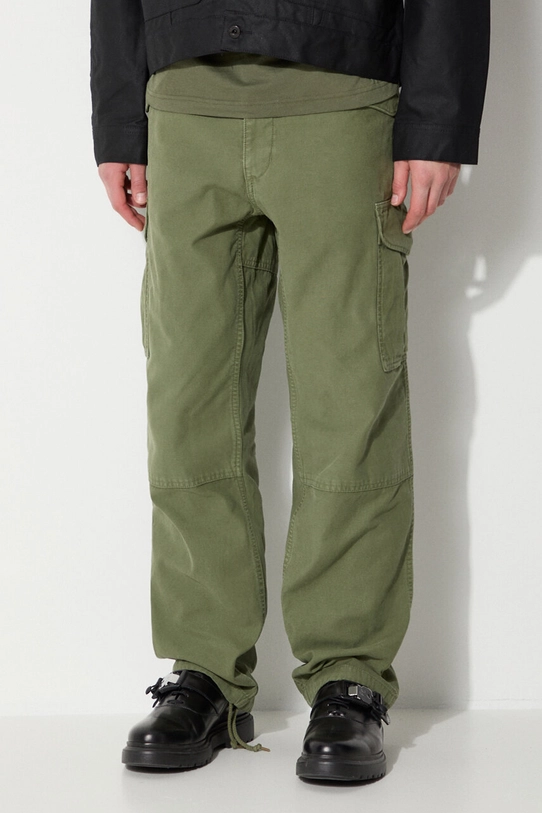 Βαμβακερό παντελόνι Filson Field Cargo Pants πράσινο FMPAN0016