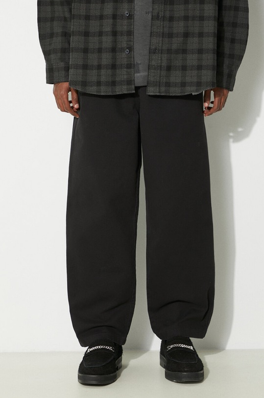 thisisneverthat trousers Easy Pant cotton black TN240WPACP01