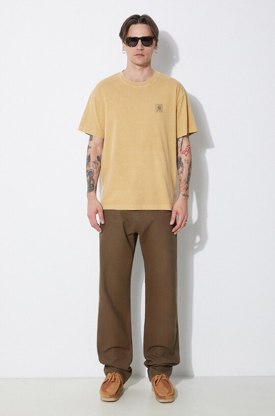 Βαμβακερό παντελόνι Filson Dry Tin 5 Pocket Pant FMPAN0012 πράσινο SS24