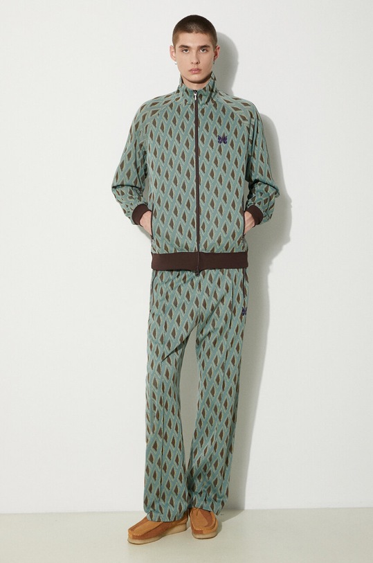 Needles trousers Track Pant OT225 turquoise SS24