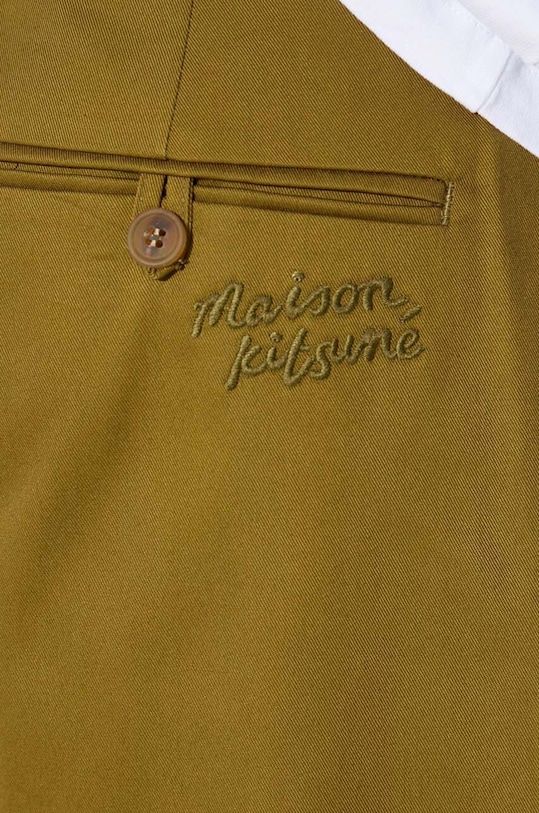 Maison Kitsuné cotton trousers Relaxed Chino MM01106WW0078 green